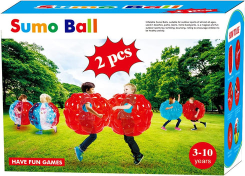 Sumo Balls for Kids - Buddy Bounce Balls Sumo Game, Giant Human Hamster Knocker Ball for Ages 3-10 (Red+Red)