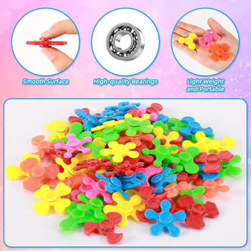 120pcs Mini Fidget Spinner Bulk, Stress Relief Sensory Fidget Toys Kids with Autism, Birthday Gifts Party Favors