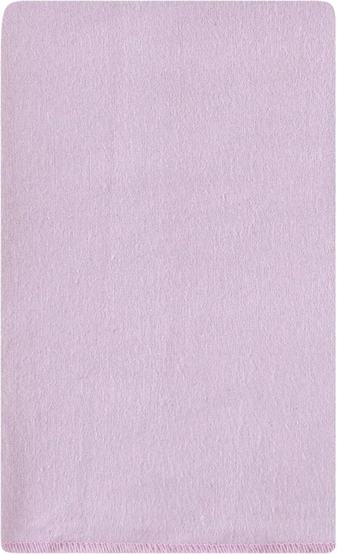 Hudson Baby Unisex Baby Cotton Flannel Burp Cloths, Purple Dainty Floral, 10 Pack