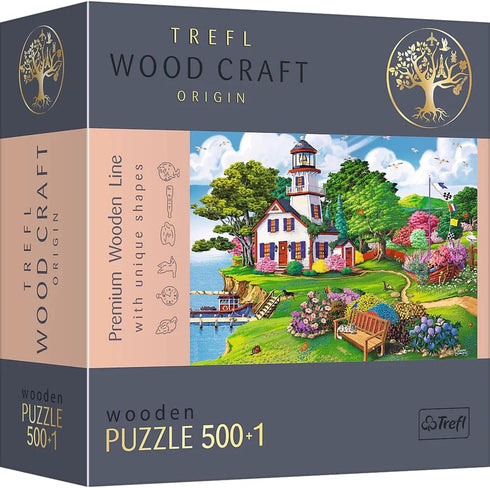 Trefl Summer Haven 501 Piece Jigsaw Puzzle, Wood Craft, 15"x20" Irregular Shapes for Adults and Children