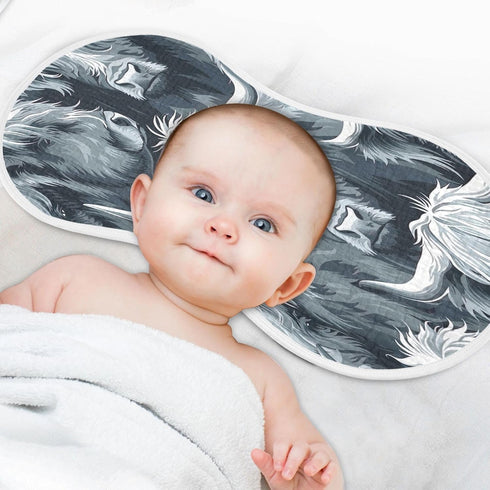 YETTASBIN Highland Cow Muslin Baby Burp Cloth, Super Soft Absorbent Cotton Burp Rag Baby Bibs Feeding Cloth for Newborn