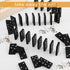 Hungdao 24 Pack Mini Dominoes Set, Double 6 Wooden Miniature Classic Board Games for Adults with Travel Box