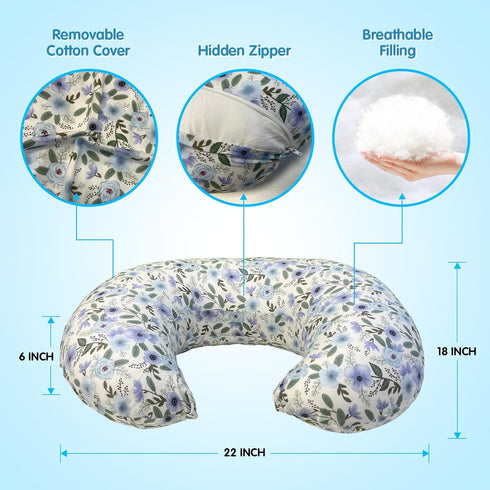x-vesolje Nursing Pillow, Breastfeeding Pillow with Removable Cover, Ergonomic Breast Feeding Pillow, Baby Feeding