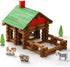 SainSmart Jr. 110 PCS Wooden Log Cabin Set Building House Toy for