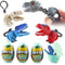 DINOBROS Surprise Eggs with Dinosaur Toys Inside, Mystery Eggs Toy with Dino Chomper Keychains for Birthday Favors