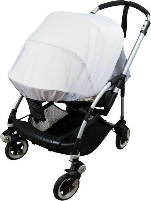 Mosquito and Bug Net for Baby Strollers, Bassinets, Cradles, and Car Seats - Safe Mesh White Buggy Cover