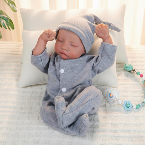 18 Inch 3+ WOOROY Realistic Reborn Baby Dolls - Full Vinyl Body Lifelike Reborn Boy Doll Poseable Real Life Newborn