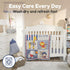 4 Set 100% Set Set EVERYDAY KIDS Piece Boys Crib Bedding - Jungle Sports - Soft Cotton Percale - Includes Quilt, Fitted