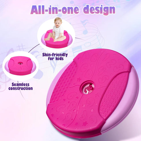 1-3 360 1 2 3 VROGTIK Sit and Spin Toys for Toddlers Girls, Toddler Spinning Seat with LED Lights and Music Christmas