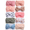 KIDOCHEESE Oversized Baby Headbands with Bows, Elastic Nylon Hairbands for Newborns, Infants, Toddlers & Kids