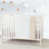 30x40 Inches CREVENT Minky Baby Blanket for Girls Boys, Soft Plush Receiving Blanket for Newborns - (Beige + White)