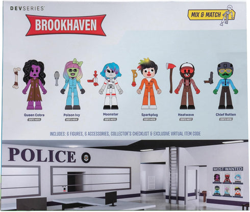 Brookhaven's Most Wanted, Six 2.75-Inch Mix-and-Match Figures with Unique Accessories and Virtual Item Code