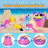 Fegalop 31PCS Set Set Beach Toys for Girls Kids, Collapsible Sand Bucket and Shovels with Watering Can, Ice Cream Cake