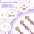 (2pack:Lavender 2) Pacifier Clip for Boys Girls Floral Daisy Macrame Baby Paci Clip Pacifier Holder Leash Boho Wooden