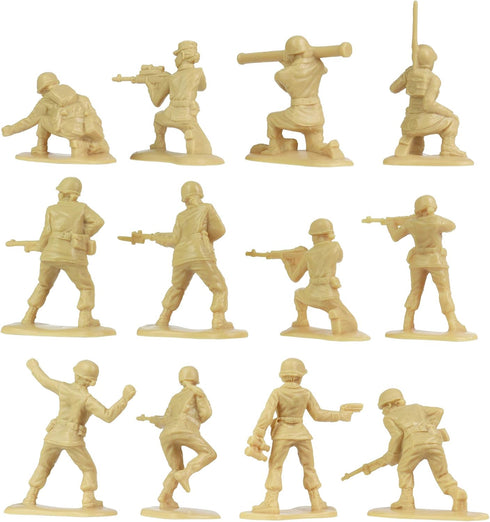 BMC Plastic Army Women - 36pc Tan Female Soldier Figures Made in USA