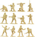 BMC Plastic Army Women - 36pc Tan Female Soldier Figures Made in USA