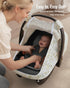 Blissful Diary Baby Car Seat Cover, Extra Large Mesh Window, Breathable Muslin Cotton, Infant Windproof Canopy