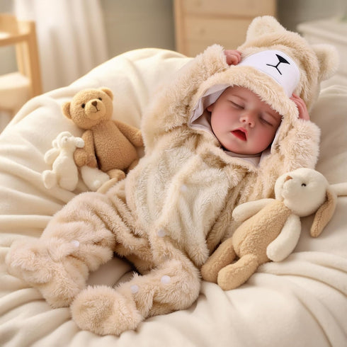 17 Inch 3+ BABESIDE Drink and Wet Reborn Baby Doll Realistic Sleeping Newborn, Can Drink Water & Pee, Full Body Soft