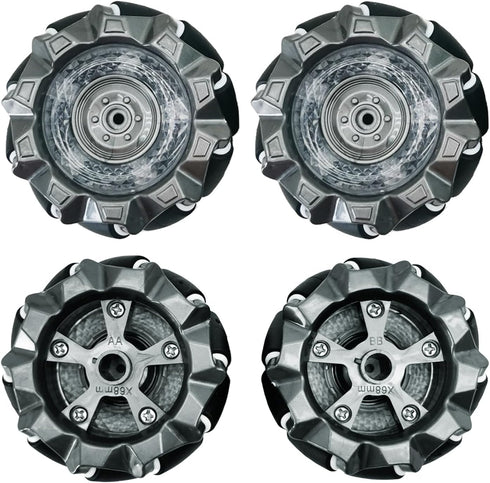 DIY Mecanum Wheel Robot Kit Parts, 4WD Omnidirectional Wheels Smart Robot Car Chassis Educational Toy