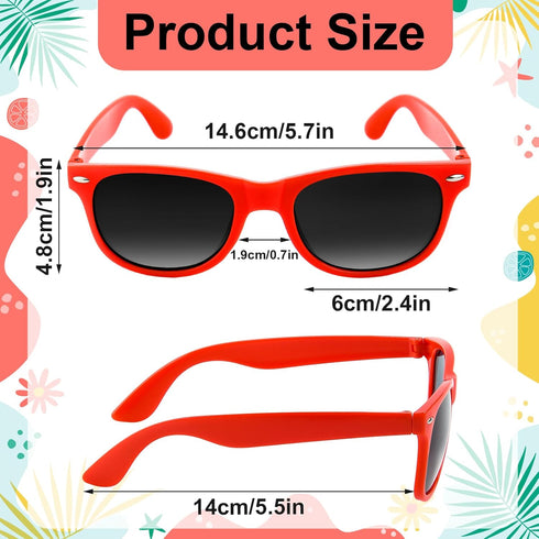 NEBURORA Neon Sunglasses Bulk Classic Retro 6/12/24/60 Pack Multicolor Party Toys for Summer Beach Favors