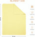100% 30 40 Inches, Cotton Baby Blanket Knit Soft Warm Lace Toddler Newborn Nursery Blanket, x Lemon Yellow