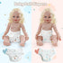 JIZHI 4 PCS Baby Doll Diapers, Underwear for 17-22 Inch Reusable Doll Diapers