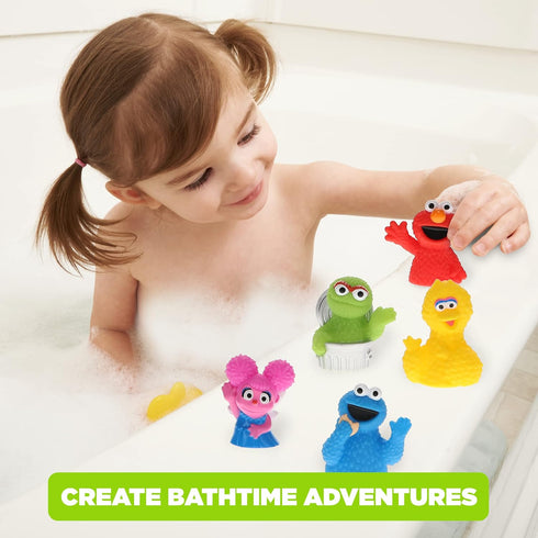 Sesame Street 5 Piece Finger Puppet Set - Educational Party Favors, Bath Toys, Floating Pool Toys