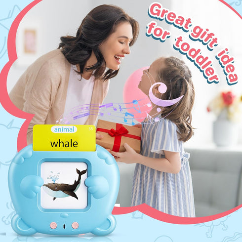 224 Talking Flash Cards for Toddler, Learning Montessori Toys with Sight Words, Pocket Speech for Toddlers Therapy