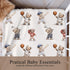 Wicbfdfv 28x52 Inch Cute Sport Bears Golf Baseball Basketball Fitted Baby Crib Sheet for Boys Girls Sports Lover Gift