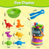 Counting Dinosaur Toys Matching Games with Sorting Bowls, Sorting Toys for Toddlers, Preschool Learning Activities for