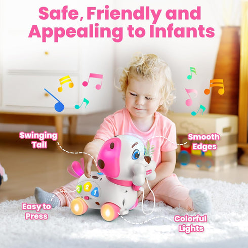1 6-12-18 1 7 8 9 10-12 Vahome Puppy Toy for Year Old Girl Gift, Musical Baby Toy Month, First Birthday Gifts for Year