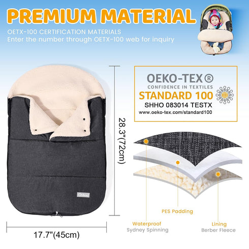 Cozy Orzbow Winter Carseat Cover for Baby | Infant Car Seat Blanket | Waterproof Car Seat Cover with Adjustable Collar