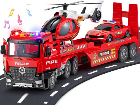 Fire Truck Toys for Toddler Boy 3 4 5 6 Year Old,