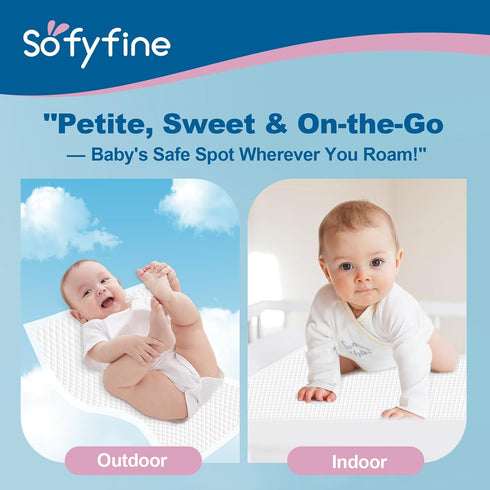 100 Count 17" 24"Portable SOFYFINE Disposable Changing Pads for Baby x Changing Diaper Liners for Mess Free Travel