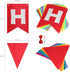 Colorful Happy Birthday Banner, Rainbow Sign, Felt Bunting for Birthday Party Supplies for Girls and Boys