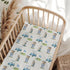 Wicbfdfv Cute Bear Golf Cart Blue Baby Crib Sheet for Boys Girls 52x28x9