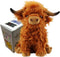 Stuffed Animals Highland Cows, 11 inches Cute Fluffy Cattle Dolls for Baby Kids Girls Boys