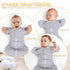 3-6 2-Pack 2 100% 0.5 3-6 Swaddle Newborn Age Months, Newborn Swaddle Sack with Way Zipper, Cotton Arms Up
