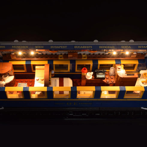 LED Lighting Kit for Lego Ideas 21344 The Orient Express Train Building Set - Model Not Included (Remote Version)