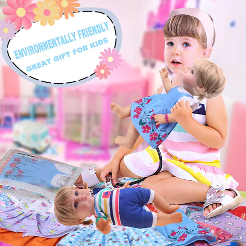 6 Sets 12-13" Inch Alive Doll Clothes & Accessories - Baby Doll Dresses, for in Girl Dolls