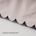 100% 400 Count 52"X28" 14" Scallop Edge Crib Skirt Ivory, Egyptian Cotton Thread Crib Skirt Dust Ruffle,Double