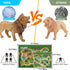 12 57x38.6 Playset Mini Tudou Pcs Safari Animals Figures Toys w/ Large Activity Play Mat, Realistic Jumbo Jungle Wild