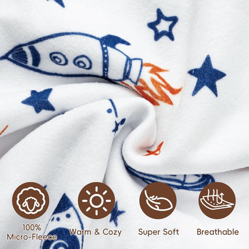 3 Pack 0-6 2-Way david's kids Warm Micro Fleece Baby Sleep Sack Months, Soft Baby Wearable Blankets with Zipper, Comfy