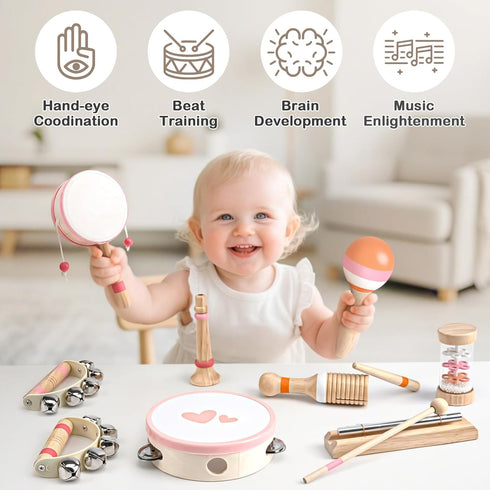 2 3 2 8 1 18+ Musical Toys for Year Old Girl Birthday Gifts, Wooden Montessori Toys for Year Old, in Musical