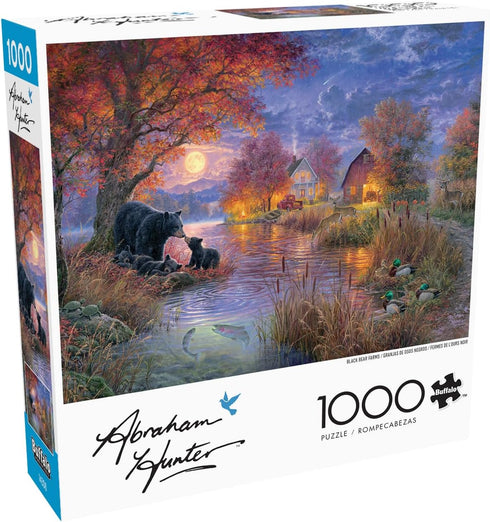 1000 Buffalo Games - Black Bear Farms - Abraham Hunter - Piece Autumn Jigsaw Puzzle - Colorful Fall Puzzles for Adults
