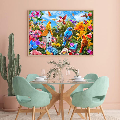 Jigsaw Puzzles for Adults 1000 Piece - Birds & Flowers Puzzle (27.6"x 19.7")