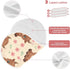 FUQIUMI 4 22"x 11" Highland Cow Animal Floral Print Muslin Burp Cloths for Babies,Soft Cotton Layer Burping Cloths