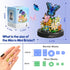 2 Pack Sets Set, VZZNN Flower Bouquet Building with LED Lighting,Animals Flowers Botanical Collection Mini Building