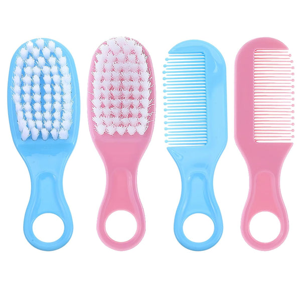Comb and Soft Bristle Brush Set for Newborns and Infants, Gentle Scalp