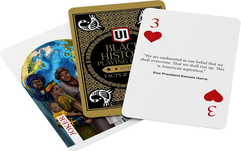 Urban Intellectuals Black History Playing Cards - African American Themed Gold Foil Decks for Educational Games